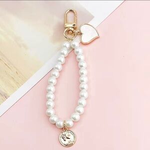 NEW Faux Pearl Keychain